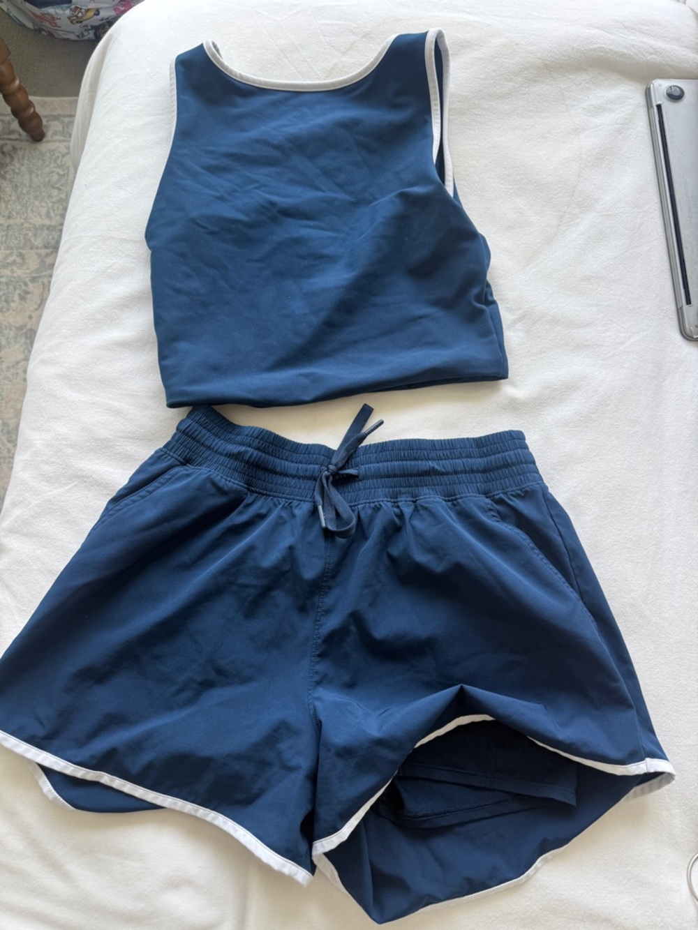 YPB by Abercrombie Active navy tank top and short set